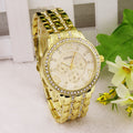 Fashionable Steel Band Watch with Diamonds and Luminous Features