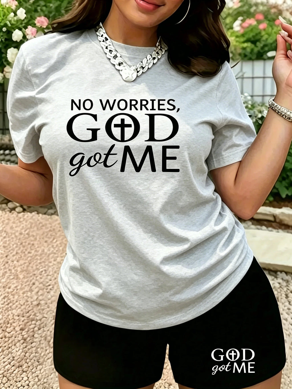 European and American women's round-neck short-sleeved letter-printed casual two-piece set for  summer clothing for women