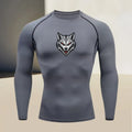 Men's long sleeved round neck thin sports tight fitting quick drying T-shirt, suitable for bodybuilding and physical training