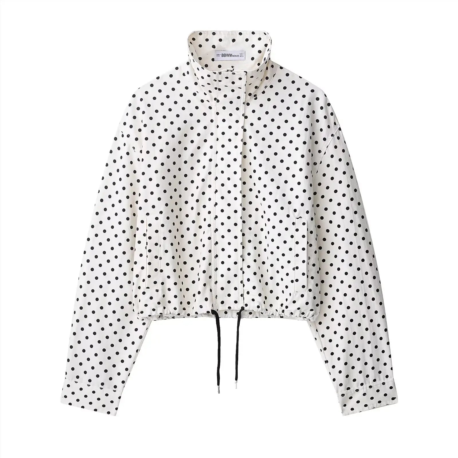 Cross-border European and American Women's Clothing AliExpress Bestseller Fashion Polka Dot Peffle-tulle Coat + Mini Shorts Set