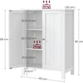 Floor Storage Cabinet with 2 Adjustable Shelves, Freestanding for Bathroom Living Room Kitchen, 11.8x23.6x31.5 Inches, Cloud