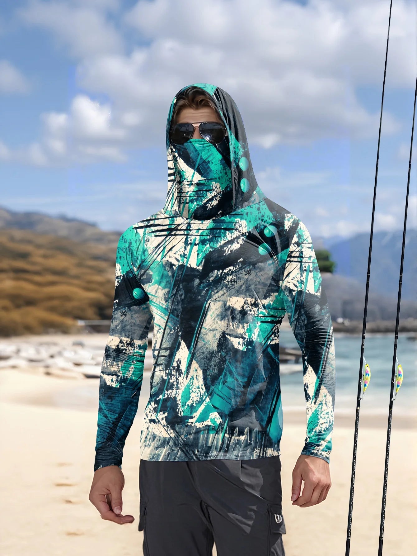 2026 Summer Best-selling Men's Long-Sleeved Shirt for Outdoor Leisure Sport Comfortable and Soft Simple Pattern Print