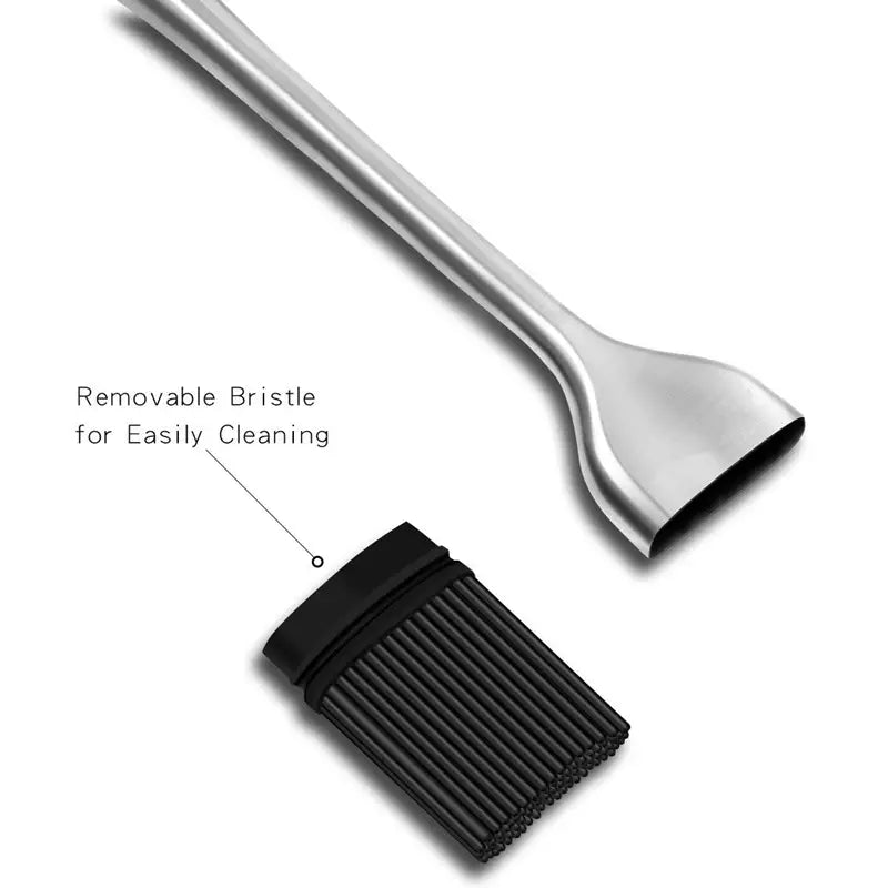 Silicone BBQ Brush with Stainless Steel Handle