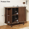 40 Sideboard Buffet Cabinet with Storage, Storage Cabinet with Sliding Door amp Adjustable Shelf, Modern Accent Coffee Bar Cons