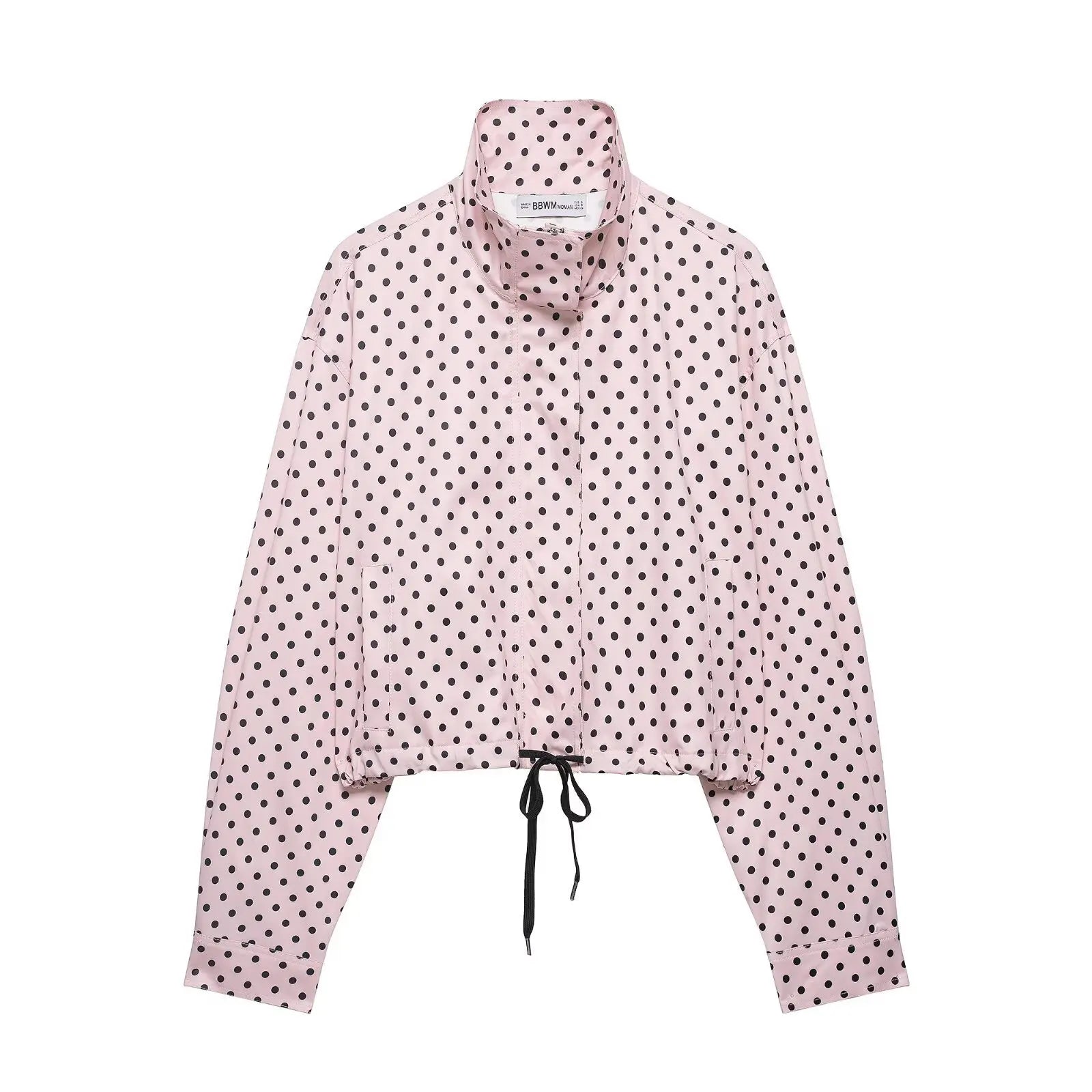 Cross-border European and American Women's Clothing AliExpress Bestseller Fashion Polka Dot Peffle-tulle Coat + Mini Shorts Set