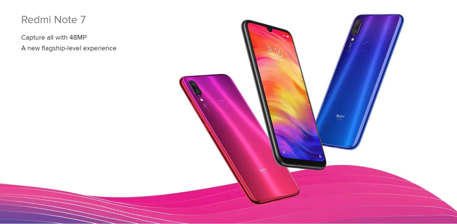 Xiaomi Redmi Note 7 PRO Original Smartphone 6GB 128GB Snapdragon 660AIE Android Mobile Phone 48.0MP+5.0MP Rear Camera cellphone