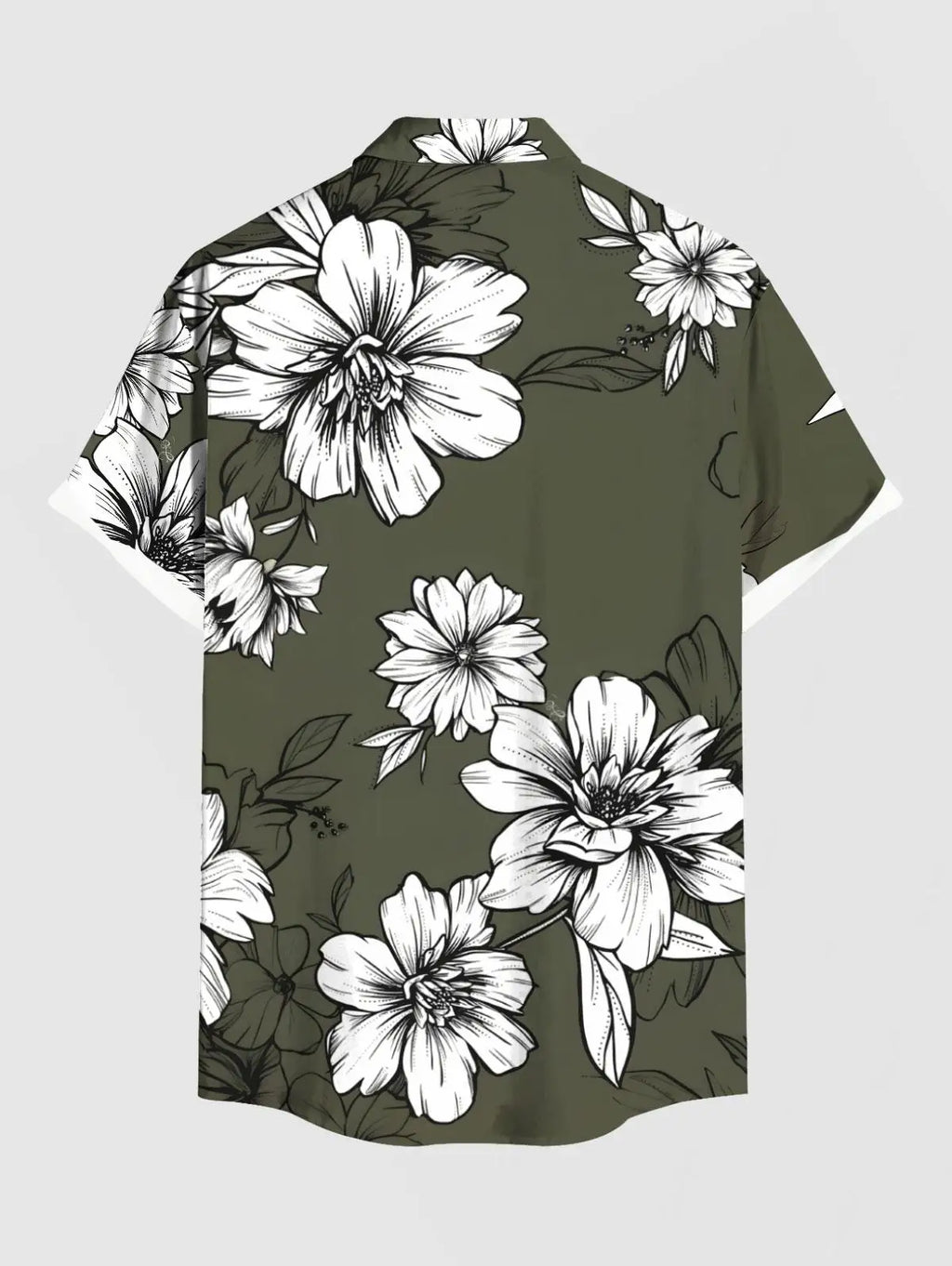 Flowers Leaf Printed Plus Size Matching Hawaii Beach Outfit For Couples, 3D Graphic Women's Maxi Cami Dress And Men Shirt