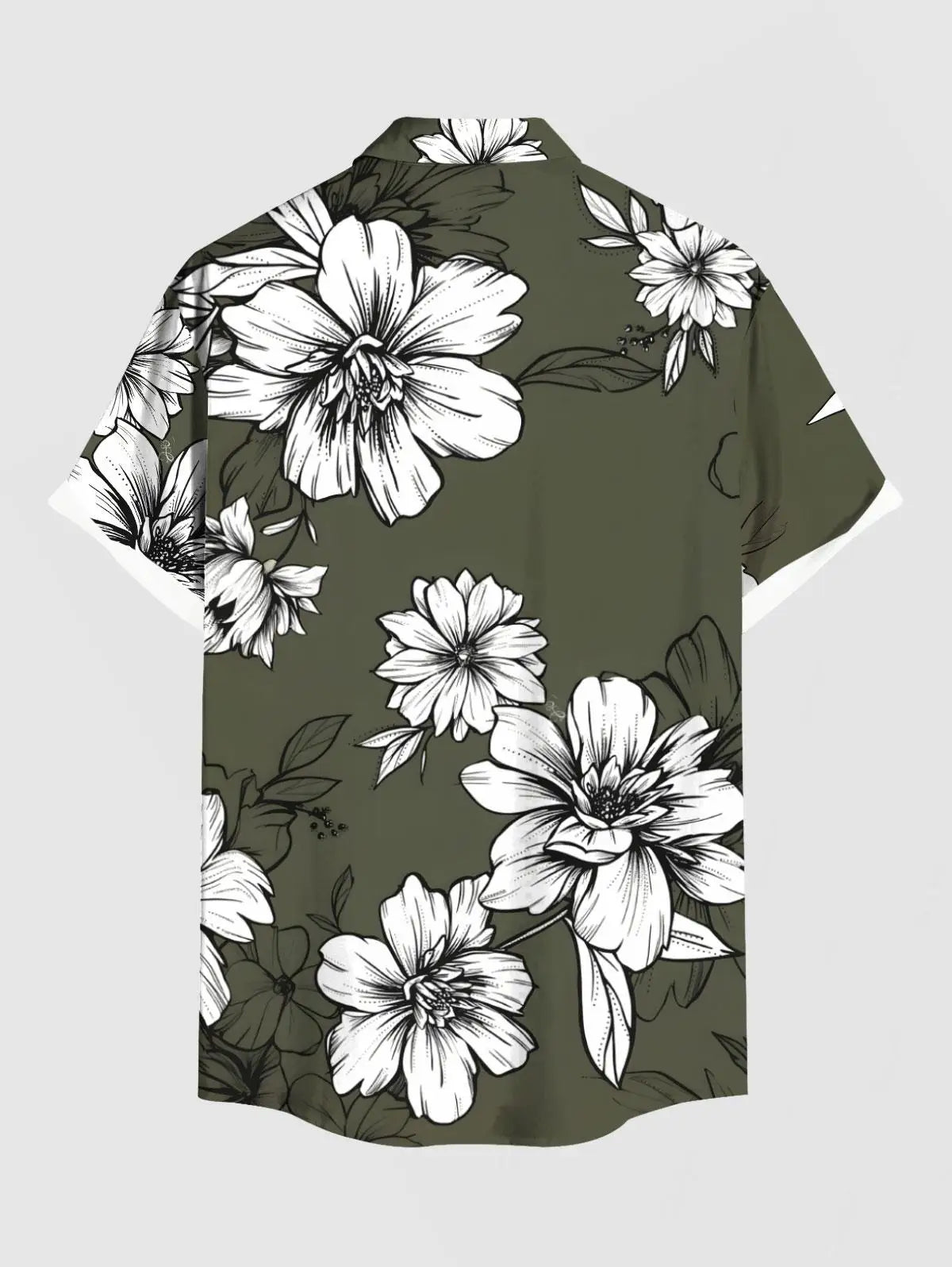 Flowers Leaf Printed Plus Size Matching Hawaii Beach Outfit For Couples, 3D Graphic Women's Maxi Cami Dress And Men Shirt