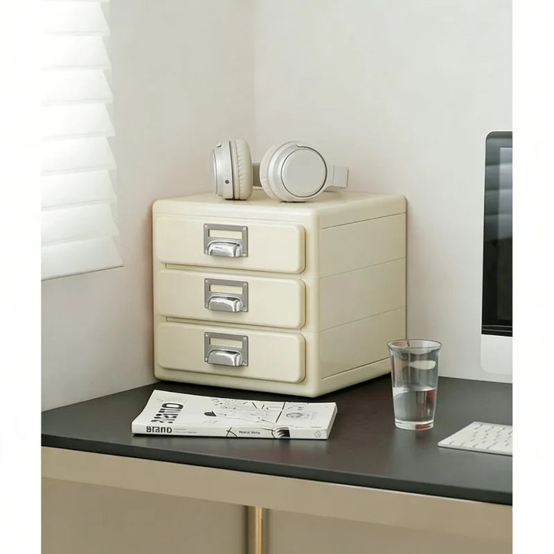 Retro multi-layer chest of drawers, designer desktop office file storage box