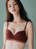Authentic Lace Wireless Bra Set for Small Bust AB Cup