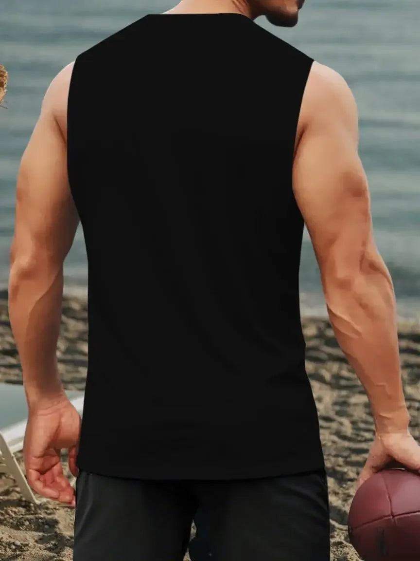 Men's Tank Top Sets 2026 Summer Quick drying Y2k tracksuits Breathable oversize seaside Suit for man sports beach running