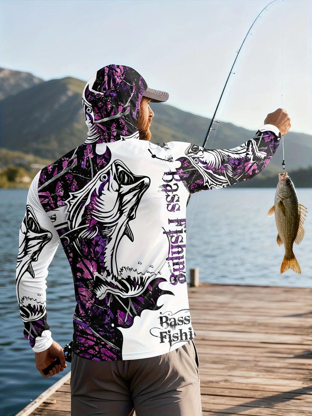 Fishing hooded sweatshirt for men long-sleeved sun protection shirt hunting sport shirt sun protection fishing beach top