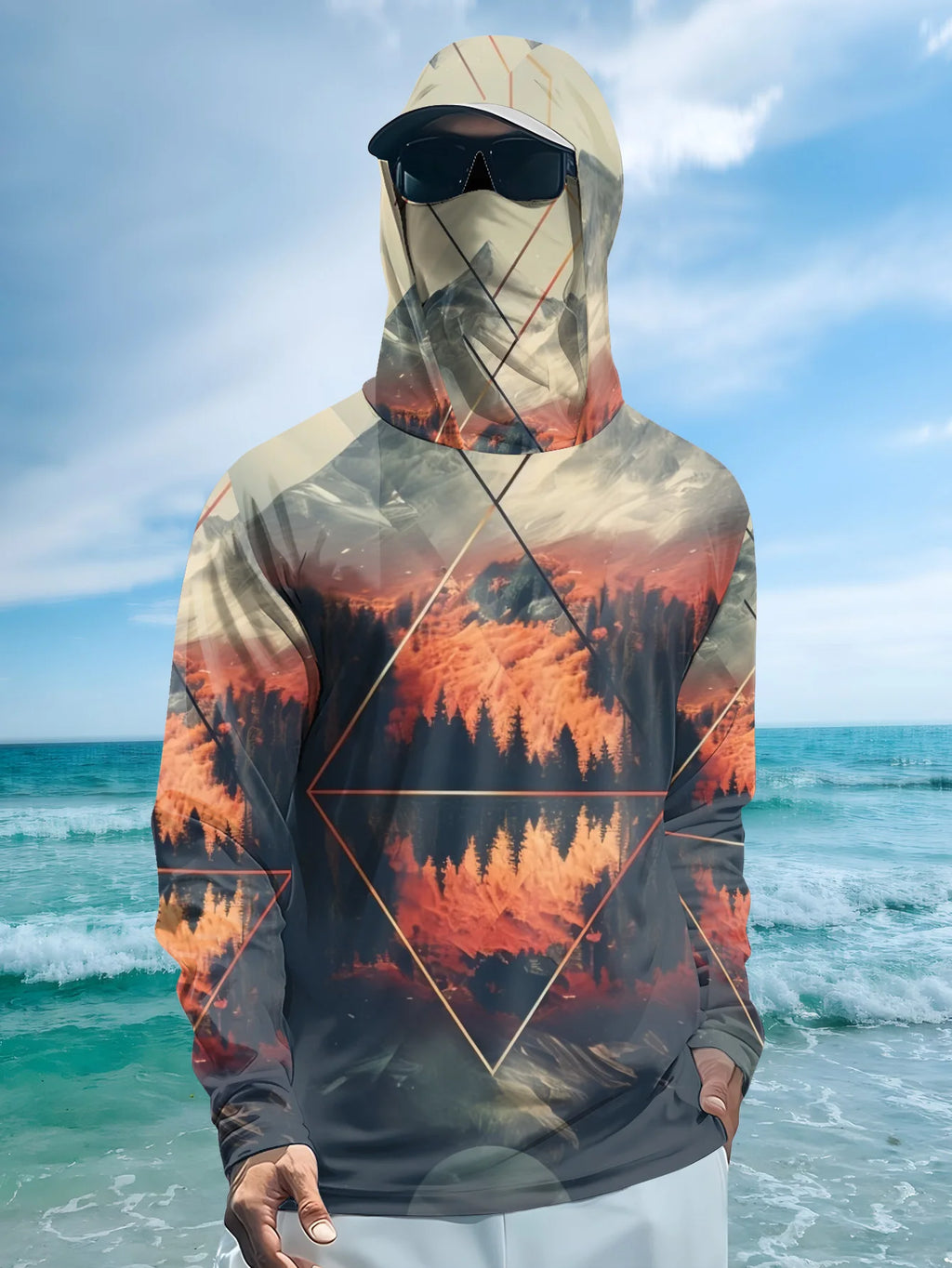 2026 Summer Best-selling Men's Long-Sleeved Shirt for Outdoor Sports Leisure Comfortable and Simple Patterned Print