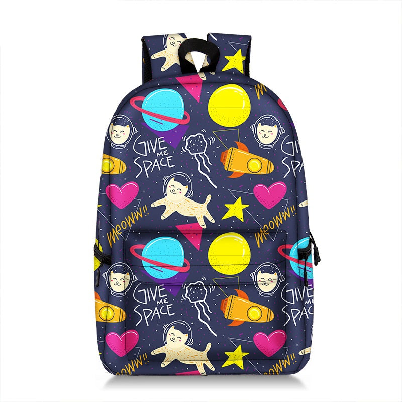 Cute Cat All-Print Creative Fashion Backpack