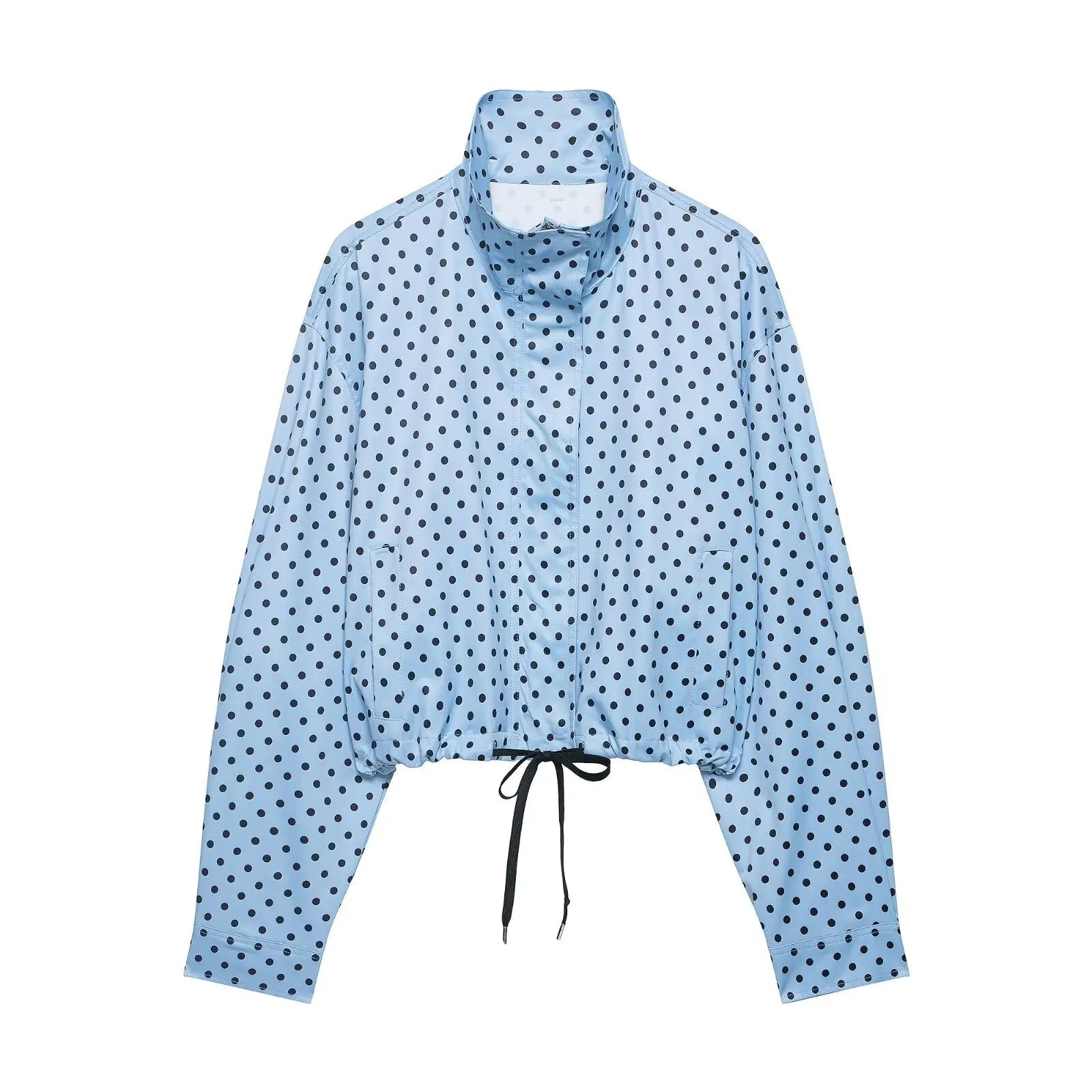 Cross-border European and American Women's Clothing AliExpress Bestseller Fashion Polka Dot Peffle-tulle Coat + Mini Shorts Set
