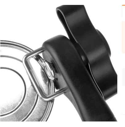 Safety Can Opener with One-Handed Side Edge Design