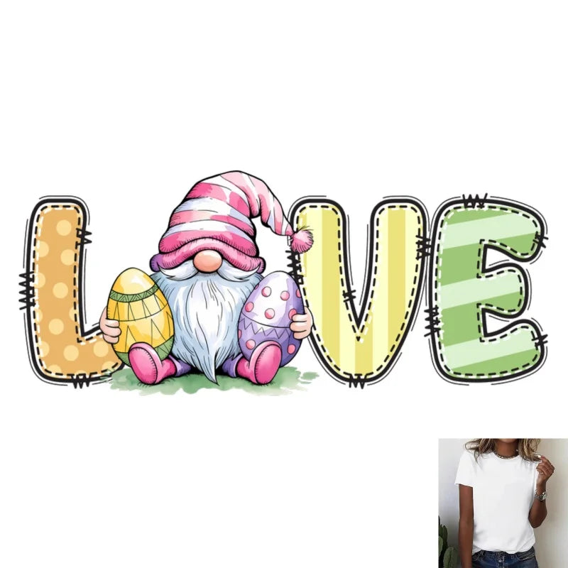 Men's Black Round-Neck Short-Sleeved T-Shirt Love Letter Print Top, Casual Everyday Versatile Street Style, Comfortable and Breathable Polyester Fabric