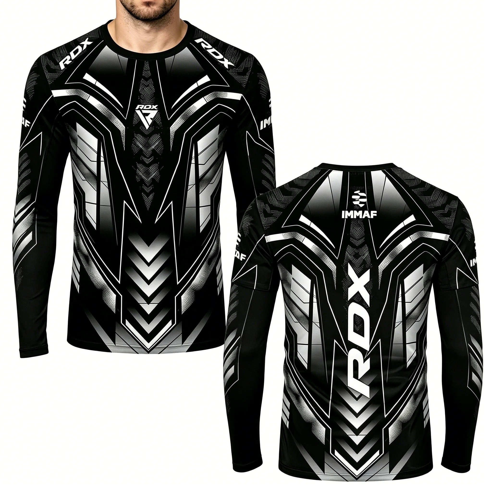 Long-Sleeve Compression Shirt for MMA Boxing Training, Quick-Dry & Breathable Fight Gear