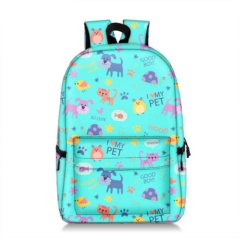 Cute Cat All-Print Creative Fashion Backpack