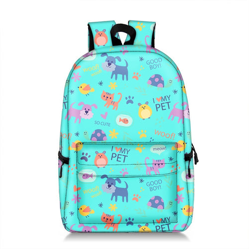 Cute Cat All-Print Creative Fashion Backpack