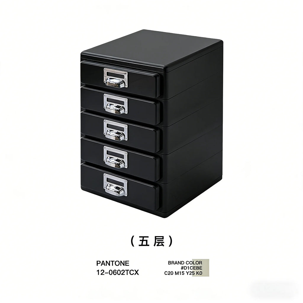 Retro multi-layer chest of drawers, designer desktop office file storage box