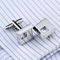 JHSL Square/Rectangle Men Cufflinks Purple White Black Blue Red Pink Stonee Fashion Jewelry Metal Shirts Party Gift